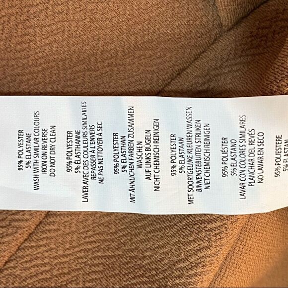 Tan Crop Top & High Waist Wide Leg Cropped Pants Outfit Sets NEW - Picture 3 of 5